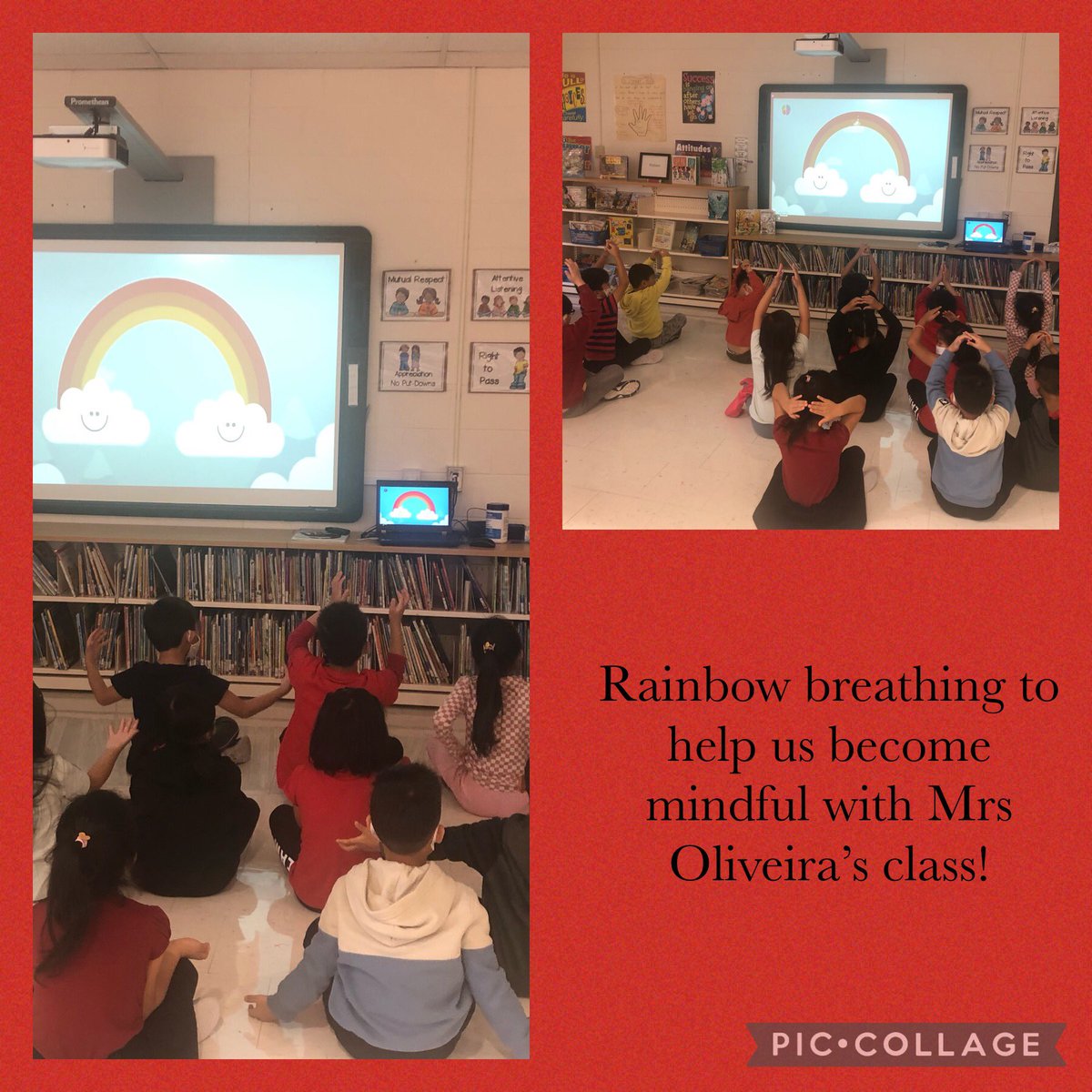 NFitzGerald_TL's tweet photo. Ss in Mrs Oliveira’s grade 1 and 2 class learning to be mindful. https://t.co/Js6tQNPpdP