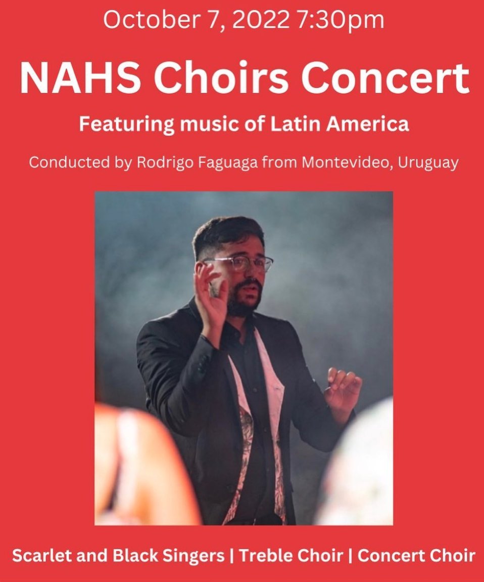 Chet Jackson (@chetjackson22) on Twitter photo He’s back! Professional Uruguayan conductor Rodrigo Faguaga has joined the NAHS Choirs this week for a week of rehearsals and a big concert on Friday, October 7 at 7:30pm in the NAHS Auditorium to showcase all the Choirs have done! Concert is FREE and will be a blast! <a href="/NA_Chorus/">North Andover Chorus</a> He’s back! Professional Uruguayan conductor Rodrigo Faguaga has joined the NAHS Choirs this week for a week of rehearsals and a big concert on Friday, October 7 at 7:30pm in the NAHS Auditorium to showcase all the Choirs have done! Concert is FREE and will be a blast! <a href="/NA_Chorus/">North Andover Chorus</a>