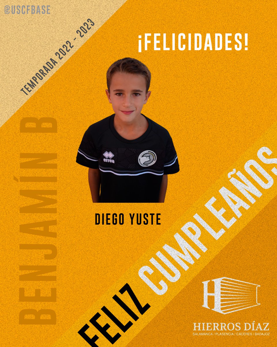 USCFbase's tweet photo. 🎂🎉 𝘿𝙄𝙀𝙂𝙊 𝙔𝙐𝙎𝙏𝙀 - ¡Hoy, 6 de Octubre cumple años, Diego Yuste, jugador de Benjamín B!
¡Desde Unionistas deseamos que disfrutes de tu día!
¡Muchísimas felicidades Diego!
#BenjB
#ConstruyendoUSCF 🏗️ https://t.co/w8eRYbMwBq