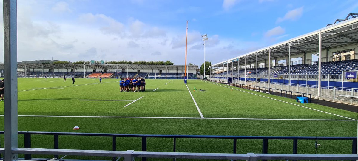 LionsRugbyCo's tweet photo. Final preparations underway at DAM Health Stadium ahead of our final tour match against @EdinburghRugby. 

#LionsPride https://t.co/0vbY8QcOtu