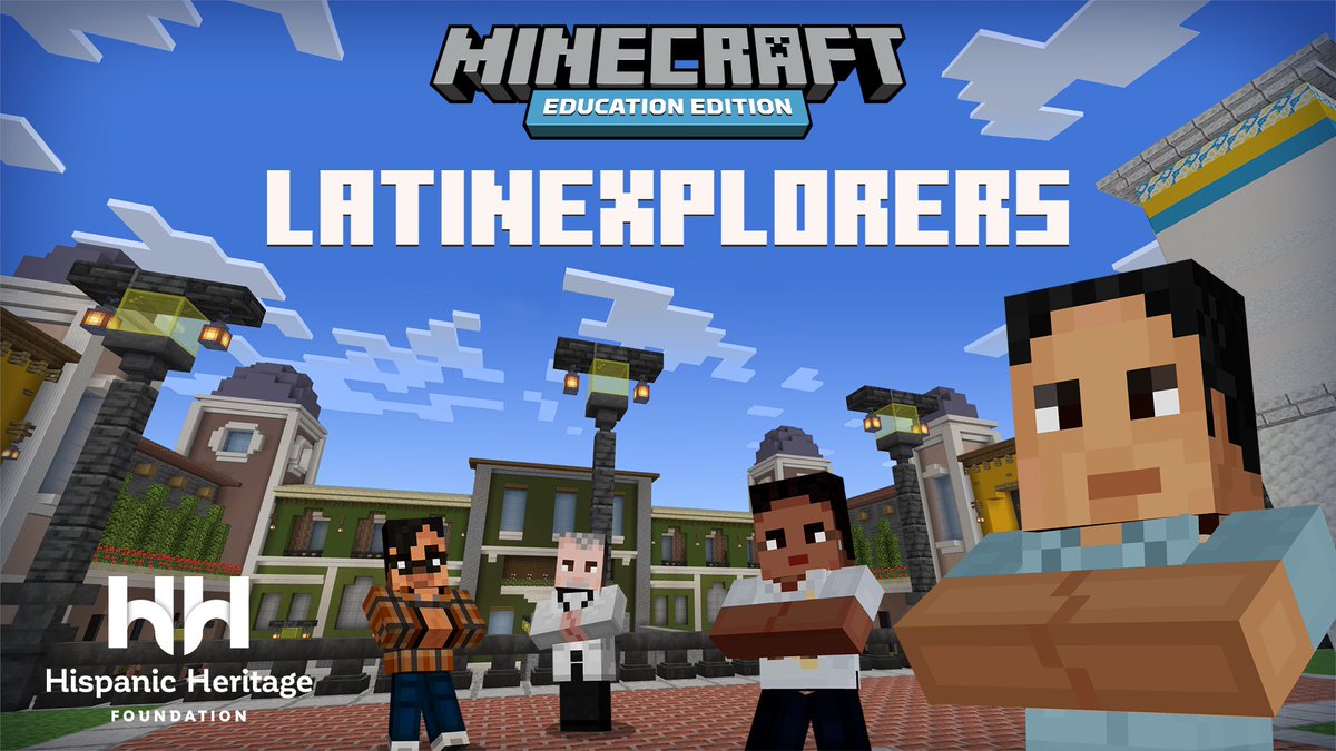 Our friends at @PlayCraftLearn partnered with @HHFoundation to create LatinExplorers: Hispanic Heritage Journey! Read the blog to learn more about this experience highlighting important leaders in the Hispanic community: msft.it/6015dJ871 #MicrosoftEDU #MinecraftEdu