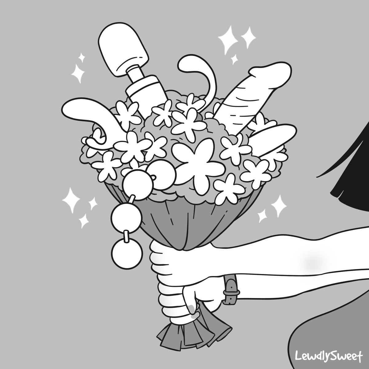 LewdlySweet's tweet photo. ✅ #inktober2022 day 6 - Bouquet 💐 https://t.co/PfhPLJ0wBp
