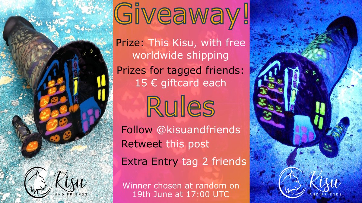 kisuandfriends's tweet photo. 4K follower Giveaway (+bonus Discord giveaway)! 🥳

We're giving away this M/M Kisu with #siliconebaseart. 🎃

✨Follow us
✨Retweet THIS post
✨Tag two friends for an extra entry (prizes for them if you win)

❗️+Sandworm Giveaway on Discord❗️

Full rules and Discord link below. https://t.co/gtzmmlNzpb