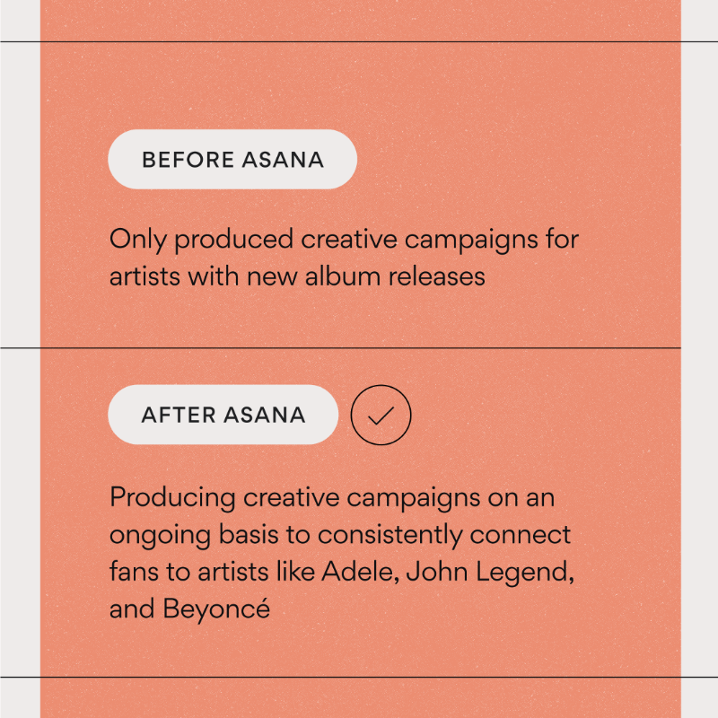 asana's tweet photo. 🎵 @SonyMusic's catalogue division within Legacy Recordings is dedicated to connecting fans with their favorite artists through engaging campaigns. #WithAsana, they leveled up their creative process giving fans even more access to their favorite artists. Learn more: