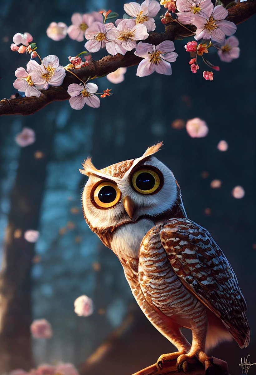 "An owl is the wisest of all birds because the more it sees the the less it talks."

#AIArtwork #aiartcommunity #midjourney #stablediffusion