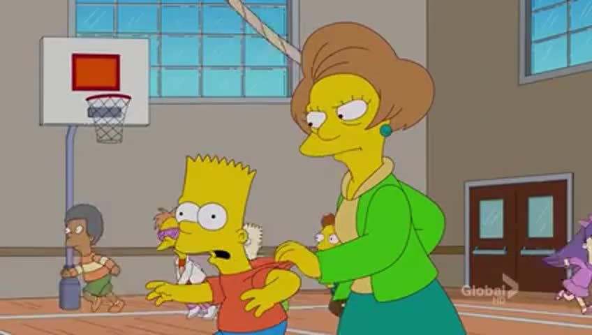 Hectorisfunny's tweet photo. Wow, she actually hit him. I don't think I like this. #SimpsonsSundays https://t.co/O4bKFOfpmN
