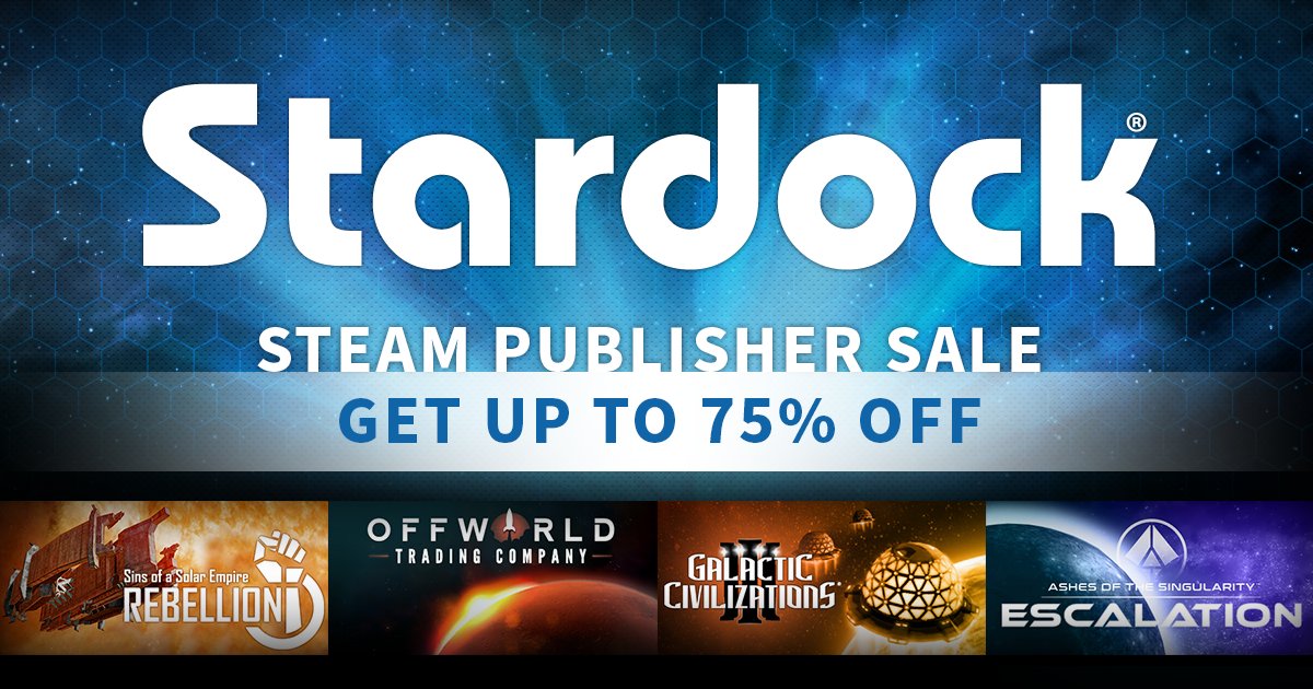 It's that time again - join us for our @Steam Publisher Sale, starting today! Check out our livestreams and snag some of our games, expansions, and DLC at up to 75% off through 10/13! #steampublishersale #steamsale store.steampowered.com/publisher/star…