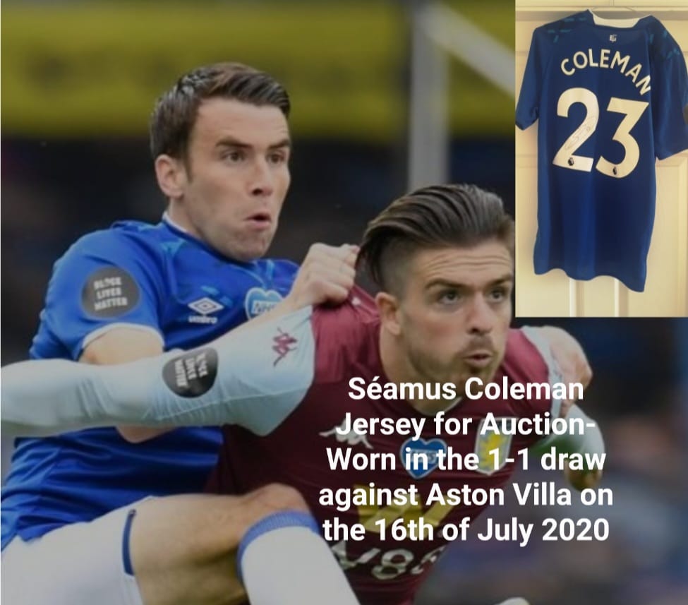 Below is the third jersey we have up for auction. 
Signed by Seamus Coleman 
Details on how you can place a bid will be posted after all 4 jerseys are revealed. 
The auction will start on the 10th October and Finish on the 30th October at 6pm.