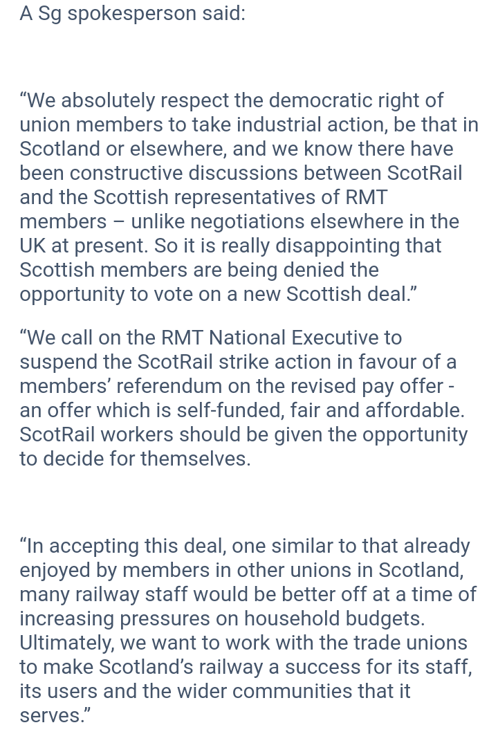 Chris Musson On Twitter Comment From ScotRail Owners The Scottish Government On RMT s Latest 