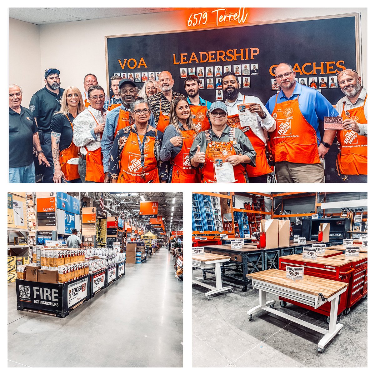 MiguelFuentesTX's tweet photo. What a great day at store 6579 in a walk with our RVP @DaveRebtoy! Lots of great knowledge, engagement and recognition shared! 🔥🟧🔥

#TheHomeDepot #Store6579 #RVPWalk https://t.co/TVqShN2gMp