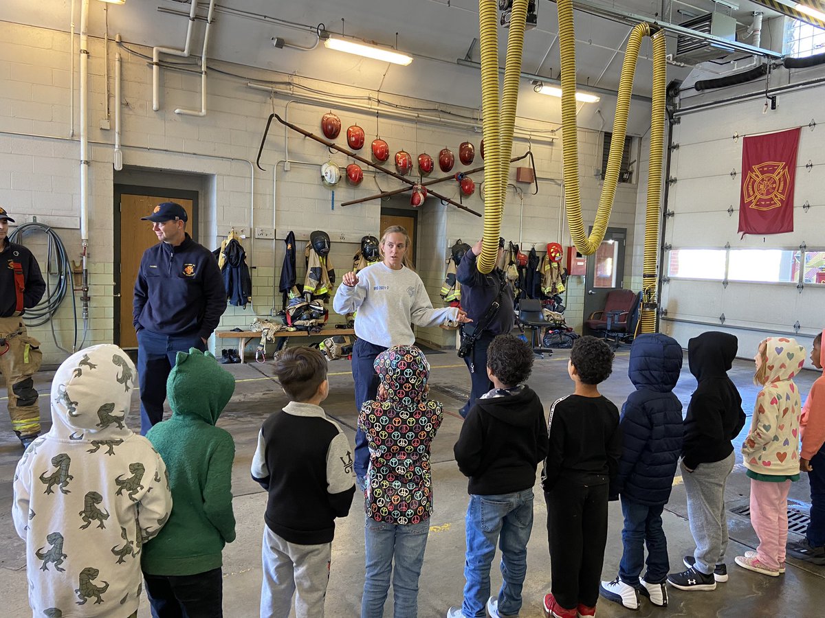 ElaineStrawn's tweet photo. Thank you Fire Station 2 for hosting our first graders today! They did a great job learn g about fire safety! #100yearsfirepreventionweek #cpsbest #iteachfirstgrade https://t.co/fhJg4mf2tC