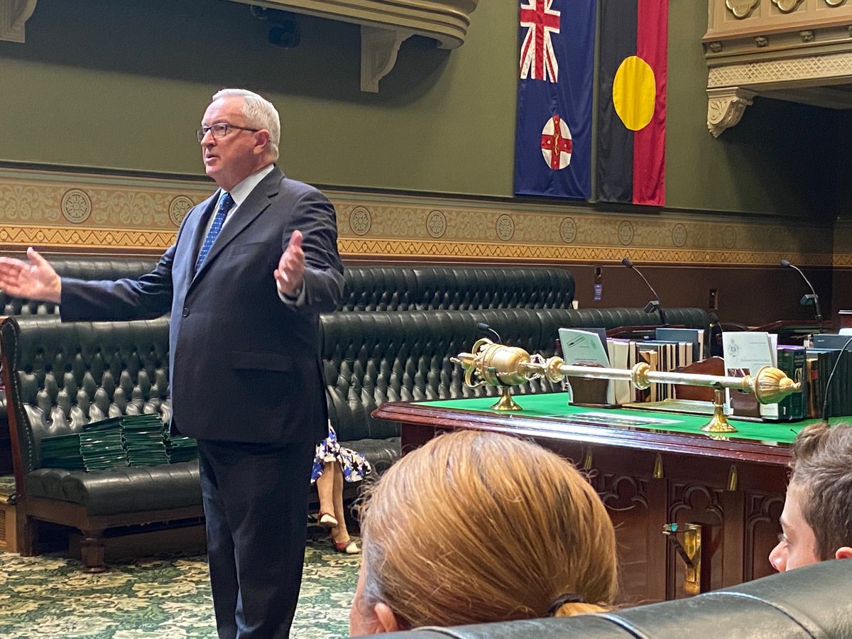 CromerPublic's tweet photo. A wonderful NSW Parliament tour and ‘leaders’ morning tea with Brad Hazzard today! https://t.co/sSfyqjX9X5