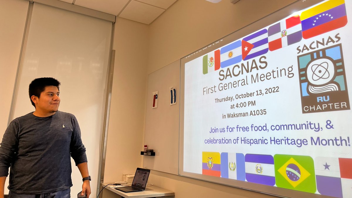 Rutgers_SACNAS's tweet photo. First chapter meeting of 2022!๐ฅณ๐
Food, music, and icebreaker to help create community- excited to see what this year has in store for us โจ
#SACNISTA #LatininSTEM
@sacnas @SergioLCrespo @alvincrespo2 @esquilin_k @TXevergreengirl https://t.co/ckIt7T4Znt