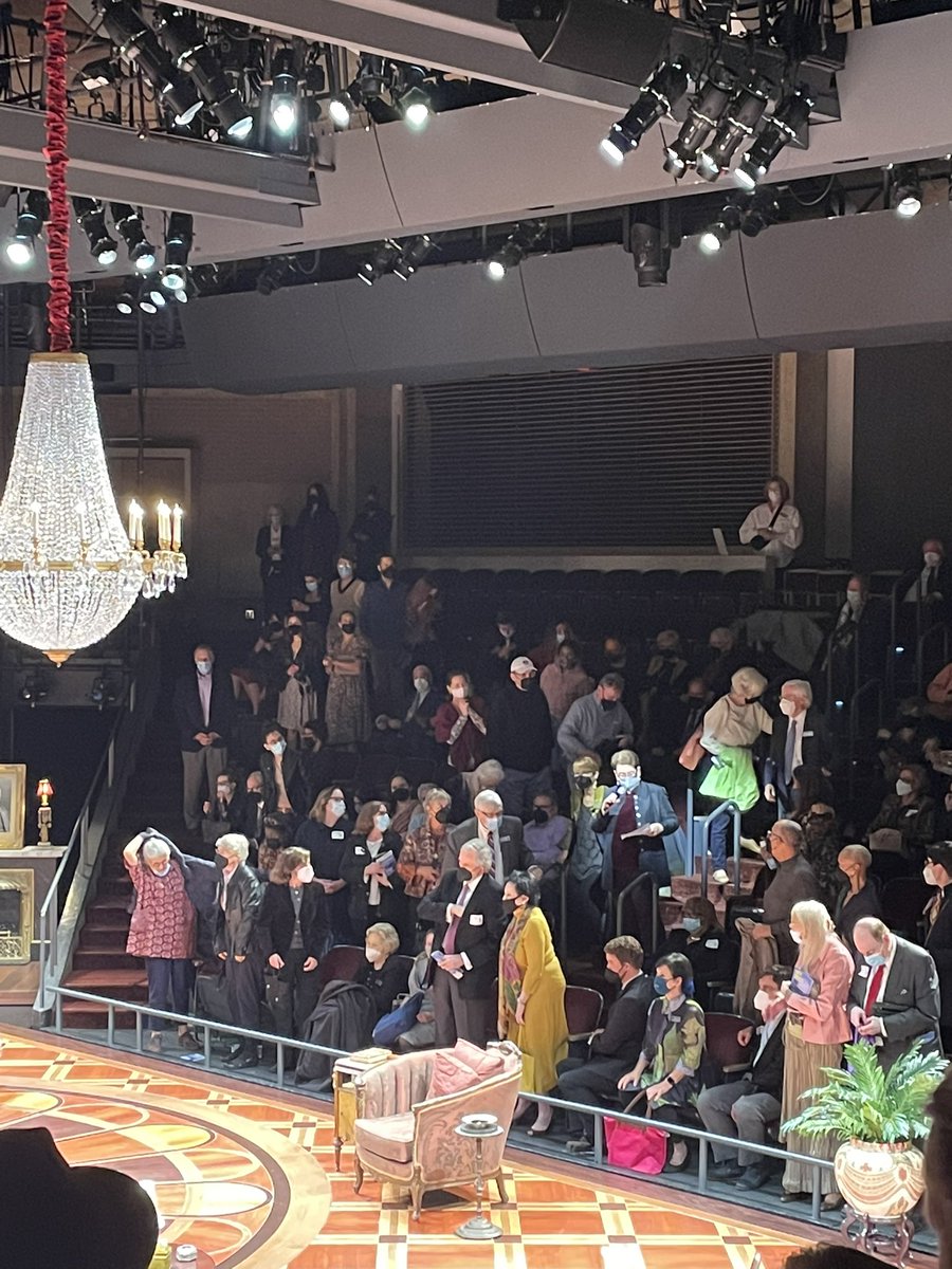 arenastage's tweet photo. Fearless leader @msmitharena thanking the crowd and shouting out the amazing #TeamArena costume shop! #ArenaHoliday https://t.co/cy5lGLm3z0