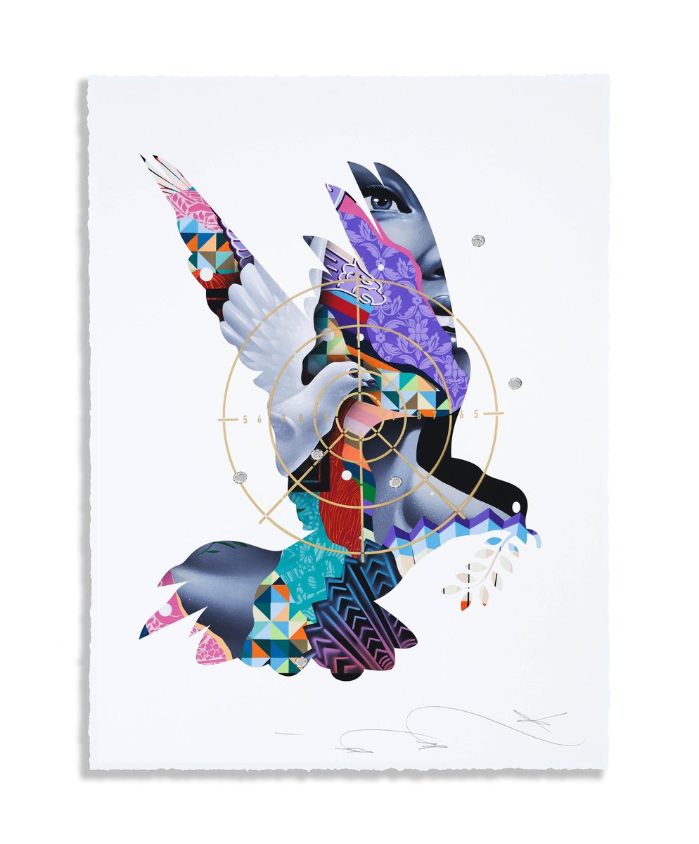 mobopk's tweet photo. Incredible showing @CASStampa for Doves of War by @tristaneaton. Had to treat myself with this print. Amazing art as always. #deadpress #print #art https://t.co/Nt1R0Nie1o