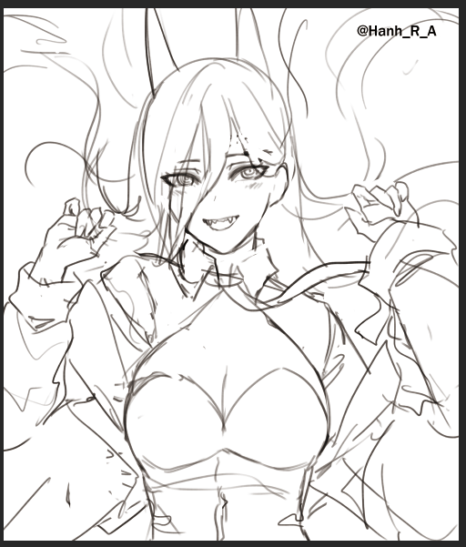 sketch my best girl in Chainsaw man !
I love Power 😤🤘 