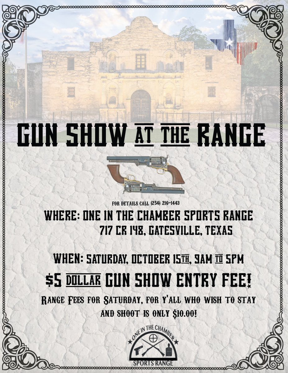 OITCsportsrange's tweet photo. Gun Show at the Range https://t.co/VaEjhMLBVb
