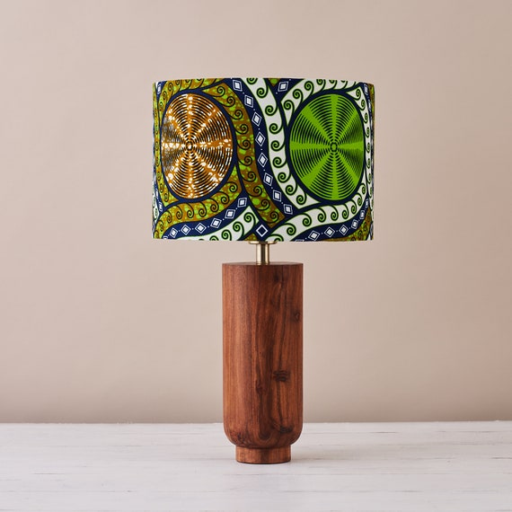 NatalieManima's tweet photo. African wax print drum lampshade, geometric https://t.co/yH3SvK8UbE #housewares #africanwaxprint #housewarminggift #lampshades @etsymktgtool https://t.co/WukC3QDivB
