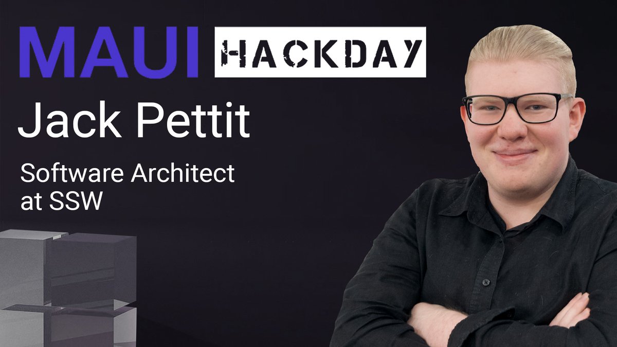 SSW_TV's tweet photo. 👨‍💻@SSWJackPettit specialises in #backend #doNET development, Node.js and #API integration. Learn #dotNETMAUI for free ONLINE or IN PERSON at SSW Sydney, Brisbane or Melbourne on the 5th of November ➡️ https://t.co/sJ5DaF0jX7 https://t.co/GK6hURJ0nB
