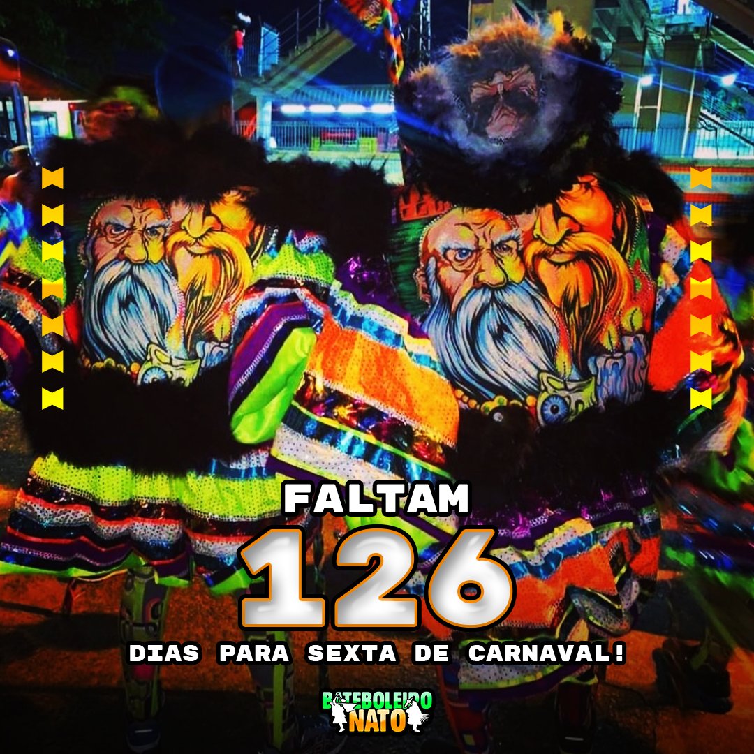apyxfnd_gov's tweet photo. FALTAM 126 DIAS PARA SEXTA DE CARNAVAL 🎭 https://t.co/pxGMzzhRNd