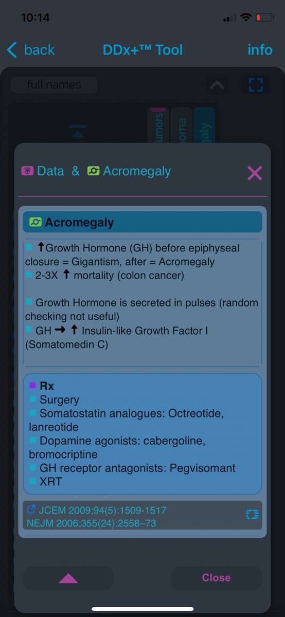 ScyMed's tweet photo. @BrownHospMed See all the Signs, Sympt, Labs &amp; Tests of ACROMEGALY in 1 visual field!

Synt® DDx+™ Tool (flowsheet). The most advanced Expert System for Medical Diagnosis Decision Support.
Download it Free (for a few days only) at https://t.co/ViocGmKnSo

#Synt_App @ESEndocrinology https://t.co/kQ6AuTQot8