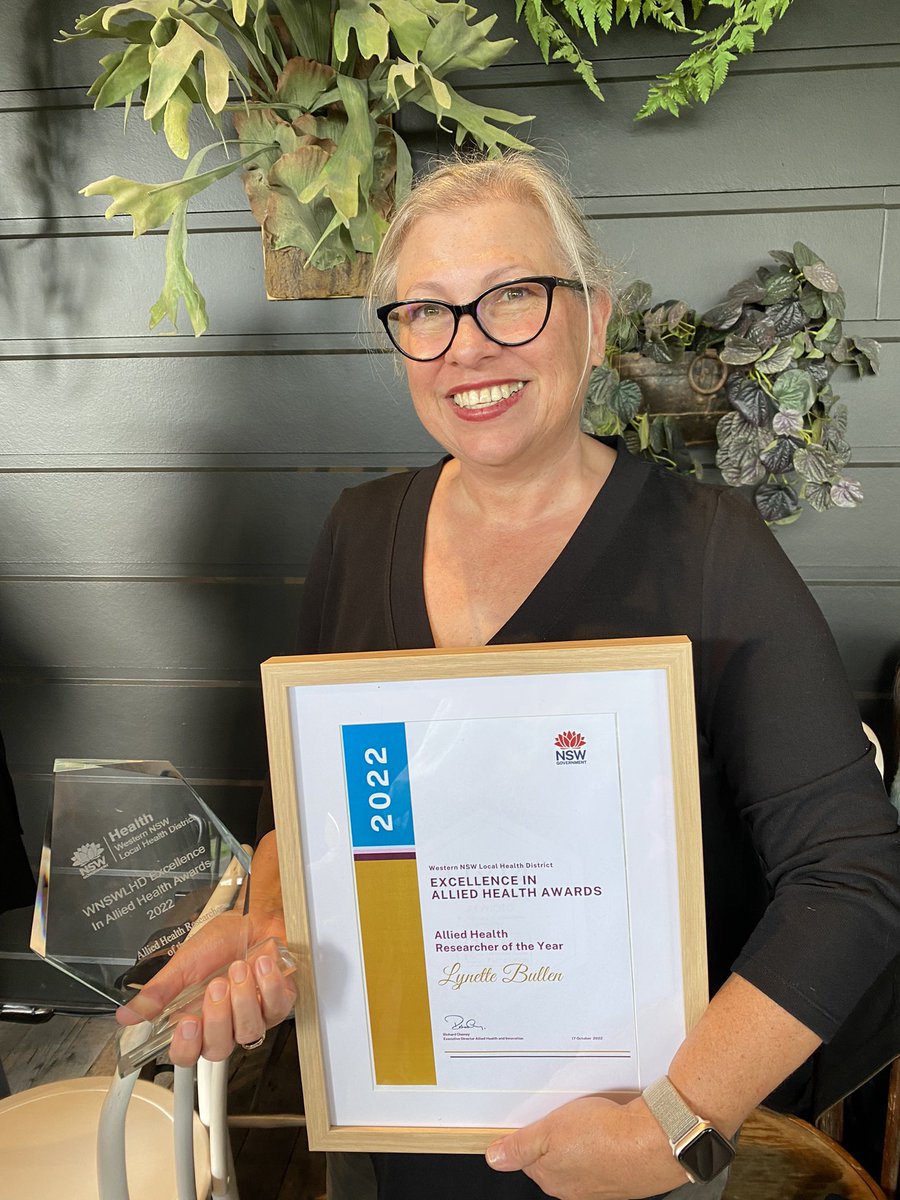 dadiyama_kylie's tweet photo. So I was right to refer to @LynetteBullen as a superstar earlier this week at #APSAD22!! Just named Allied Health Researcher of the Year (Western NSW LHD). Huge big congrats lynette :). @ScottADAC @CRE_IndigAlc @KConigrave https://t.co/kJduKXPNT6