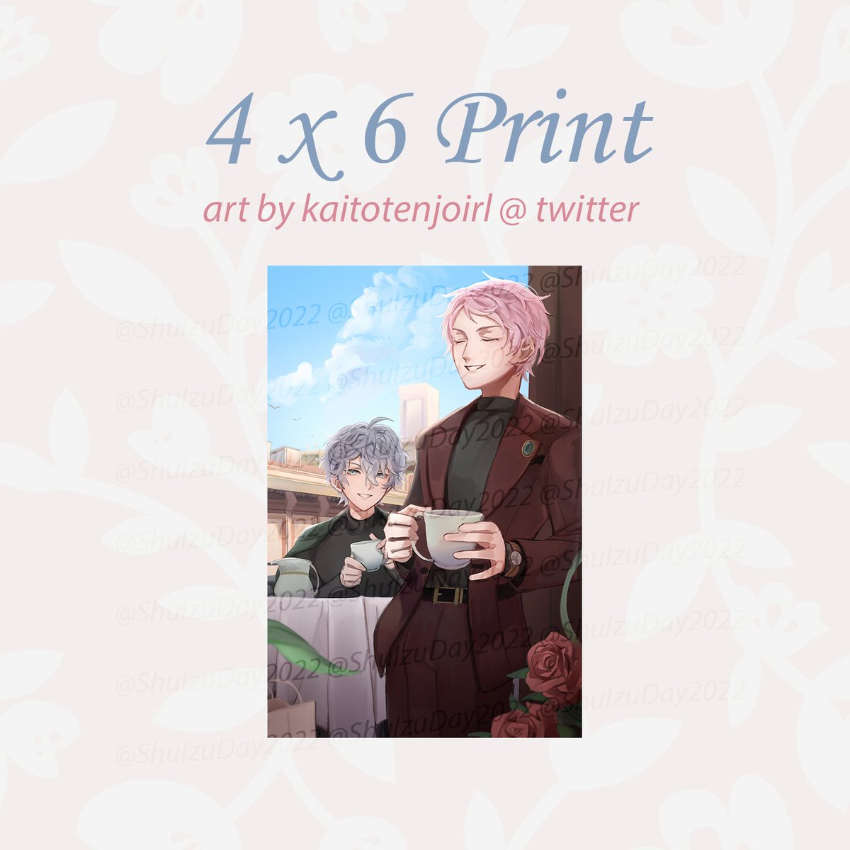 <a href="/FengChaOC/">Feng Cha OC 🌱 Boba</a> ✨ Event Goodie Reveal #8 ✨

Last but NOT least is this wonderful ShuIzu by the awesome <a href="/kaitotenjoirl/">hiatus</a>!

This will be 1 of 2 random 4" x 6" prints we will have for the event!

To secure it along with other event goodies, please RSVP a donation bundle!