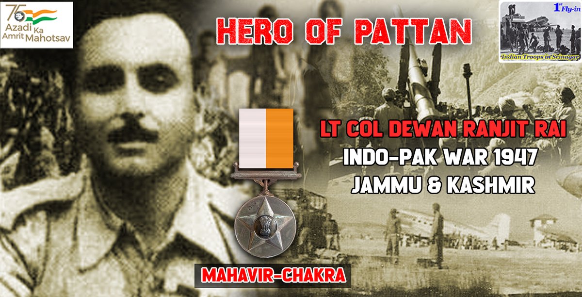 After “Instrument of Accession” was signed between #J&K and #India on 26 Oct 1947, #IndianArmy was airlifted to save J&K. Under the command of Lt Col Dewan Ranjit Rai, 1 SIKH fought the invaders on 27 Oct 1947. #ShauryaDiwas.