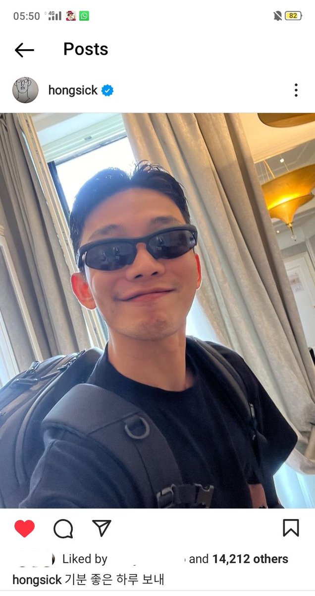 SIKseekers's tweet photo. [INSTAGRAM 2022.10.14] #YooAhIn posted his selfie wearing sunglasses and carrying a backpack. Caption: "Have a nice day".

#유아인 https://t.co/qxm3GJhBkT