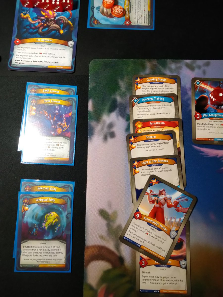 fizzsnap's tweet photo. The #Keyraken shouldn't have messed with this Armsmaster 😁

#Keyforge #KeyForgeAdventures
#TheUltimateKeyrakenChallenge https://t.co/jKrwQCEJJg