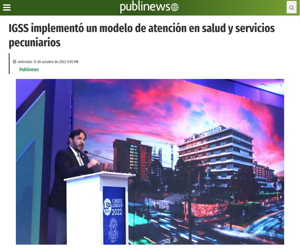IGSS_gt's tweet photo. #Entérese en @PublinewsGT: El #IGSS trabaja en la implementación de un nuevo modelo de atención en salud y servicios pecuniarios.
👉🏽Lea la nota en: https://t.co/iNeb9Vf0pH
#LatamSalud2022 #HCGroup @BCIE_Org #UnIGSSMásCercaDeTi https://t.co/7m9Y24bBL6