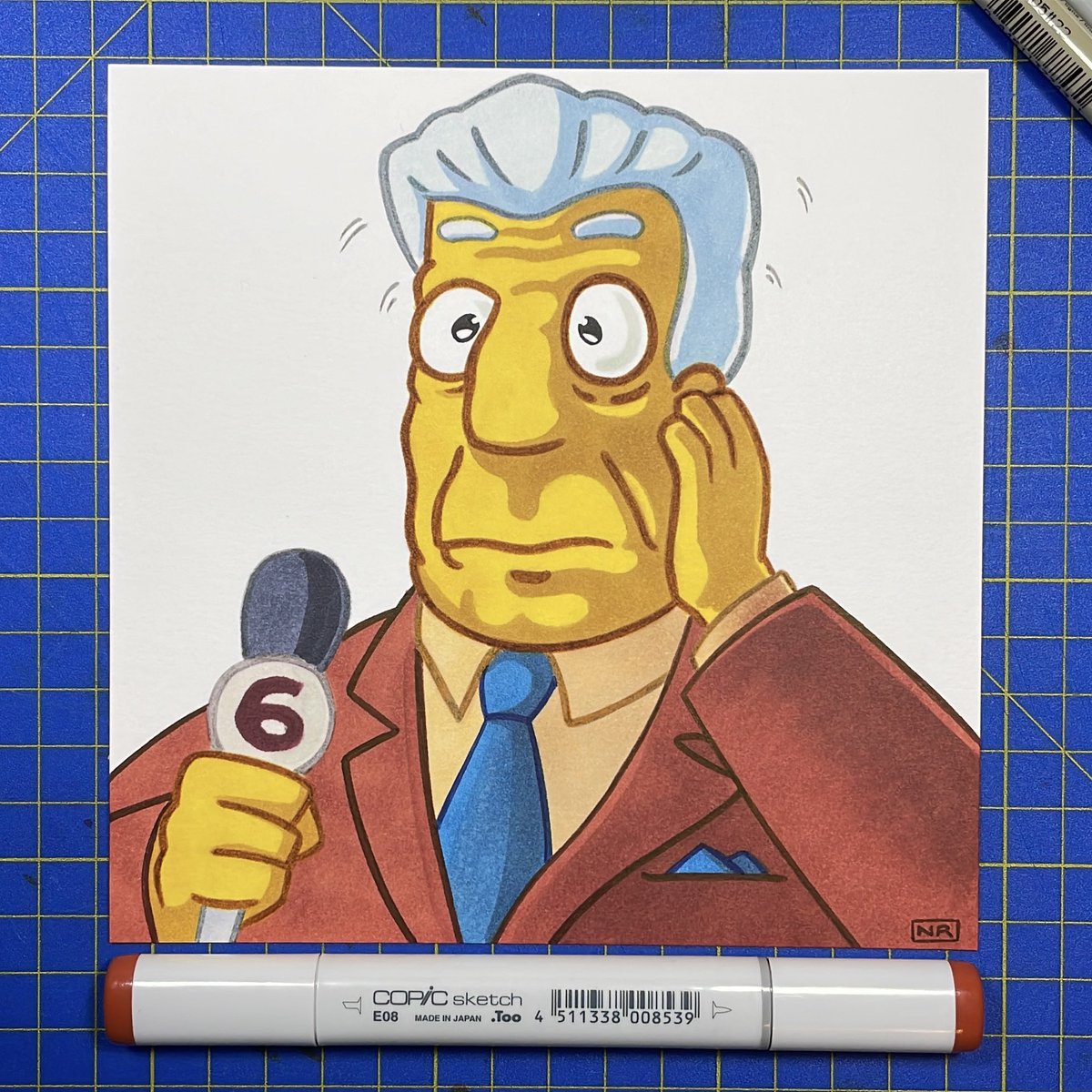 iiinky_'s tweet photo. 🎉 GIVEAWAY 🎉

For a chance to win this piece, like and retweet this post and tag a friend with the Simpsons related news you think Kent just received. Funniest answer wins! (winner chosen at the end of the month).

Good luck! 🦑

#inkhomer #inkhomer2022 #kentbrockman #simpsons https://t.co/cQ9mKzTCMn