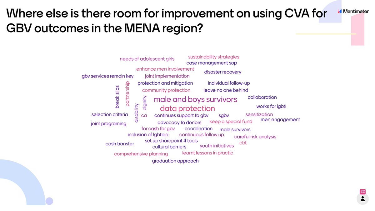 Thanks 2 participants in @wrcommission @care @calpnetwork's MENA region workshop today on using #cashtransfers 2 support #GBV survivors! We have made LOTs of progress but still have LOTS OF WORK 2 DO. Helpful resources to improve your programming: womensrefugeecommission.org/research-resou…