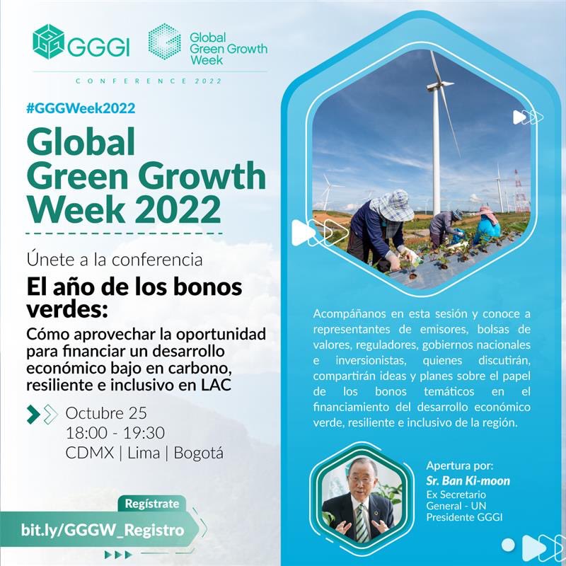 GGGICol's tweet photo. ¿Cómo financiar un desarrollo económico bajo en carbono, resiliente e inclusivo en Latinoamérica y el Caribe?
Conoce la relevancia de los #BonosVerdes para la región en esta sesión de #GGGWeek, ¡regístrate!
📌 25/10/22 | 6:00 - 7:30 p. m.
👉https://t.co/3JzWuDtqCo https://t.co/otPig6MuK4