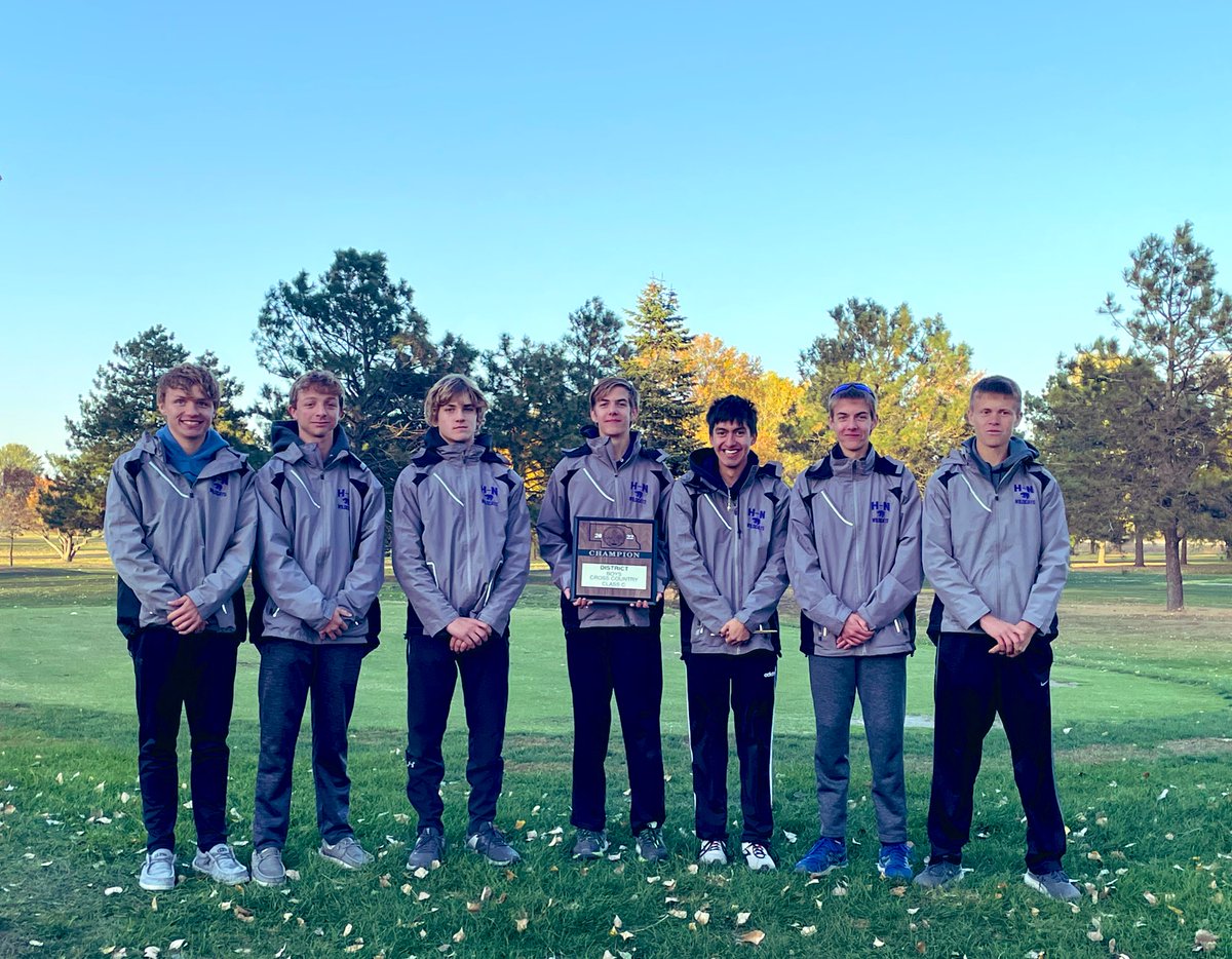 Congratulations HNS Boys Team District Champions! Carson Noecker 1st, Cole Rosener- 8th, Adam Elks, Alex Elks, Alan Santiago, Lukas Wortmann