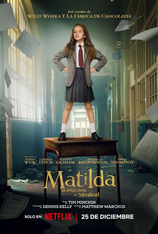 CineTon1's tweet photo. Del creador de Willy Wonka y la fábrica de chocolate llega #matilda una nueva película de Netflix. Estreno el 2️⃣5️⃣ de diciembre. https://t.co/1bxS3YbZD7