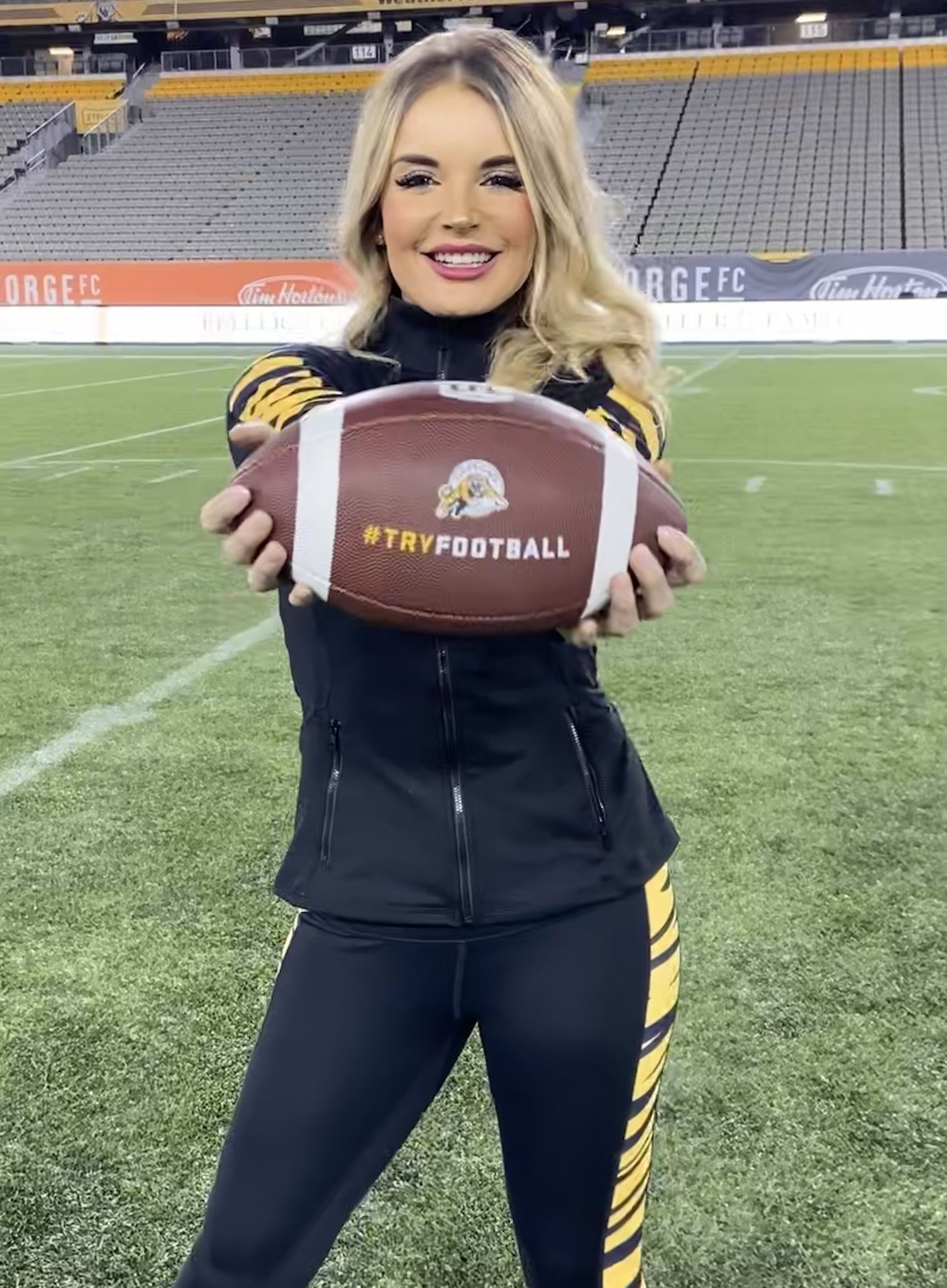 Emily Thompson on X: "Trading in the poms for the night! I'm incredibly  excited to join @BubbaCHCH and @andyfantuz on the Ticats Audio Network for  the pregame and half. It's truly an