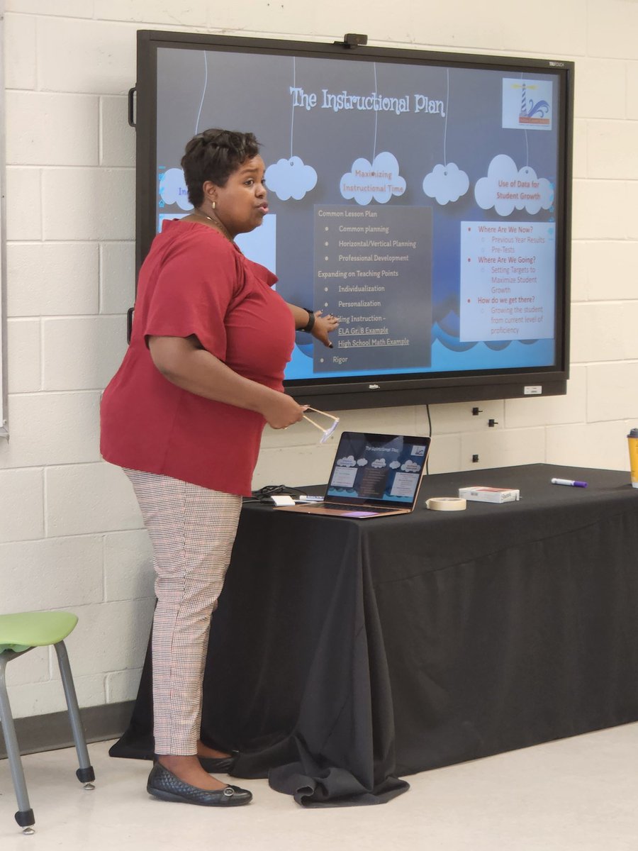 EnfieldSteam's tweet photo. Dr. Laverne McClain provided a mini PD for our teachers today during PLCs. Thank you. @HalifaxRise @lmcc1974 https://t.co/P03NqDYv3h