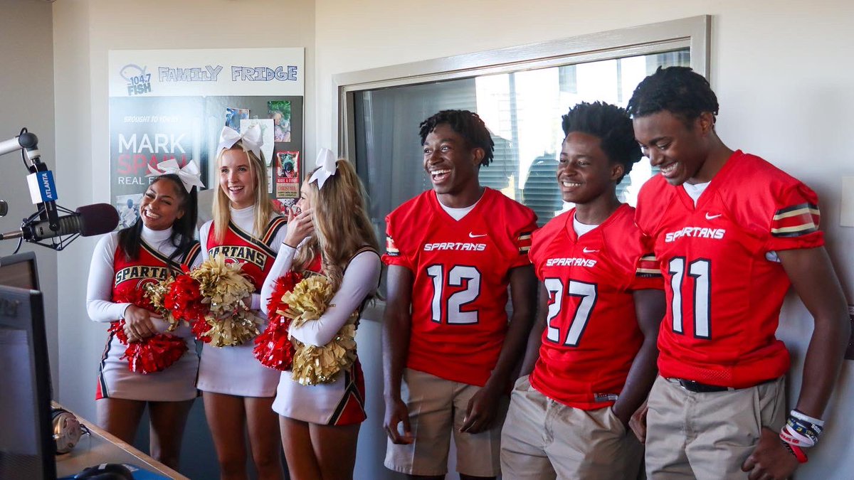 GAC_Athletics's tweet photo. Tune into @1047TheFish tomorrow at 8:30 AM to hear Senior football players Mekhi Blocker, Aidan McKinnie, and Cardell Robinson give their insight on GAC’s Football season alongside senior cheerleaders Bailey Solano, Luca Read, and Annika Brown.

@GACFootball https://t.co/mhWIabVeMc