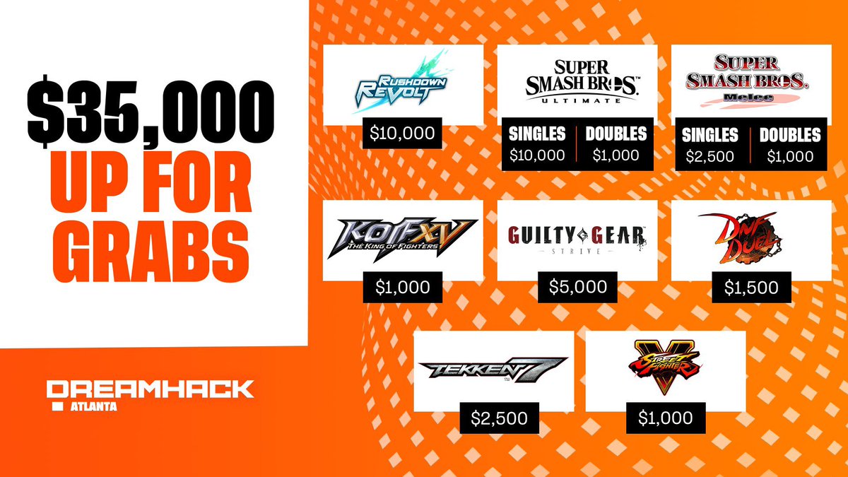 DreamHackFG's tweet photo. Little over a month away from the return of @DreamHack Atlanta on November 18-20. 

We have one of our largest lineups ever with an additional fighting game BYOC area, arcade cabinets and more!

https://t.co/YzFdFmpPvG for all the info and schedule. https://t.co/m5jjiP51sr