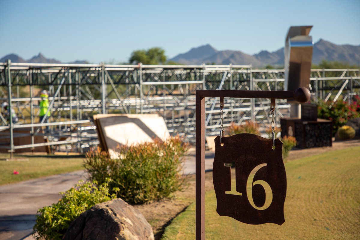 WMPhoenixOpen's tweet photo. Construction at the loudest hole in golf is officially underway. We can't wait to host the best fans in golf!! https://t.co/wK6Ice8yoT
