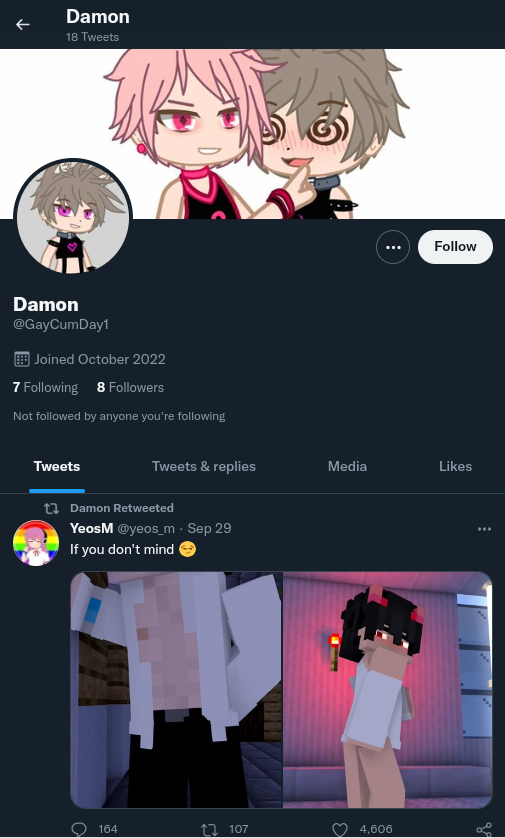 GayCumDay's tweet photo. Can y'all report this copy cat. The are impersonating me along with @Eline_GC 

The last picture is all the alt accounts they have https://t.co/46cUdRrDeo