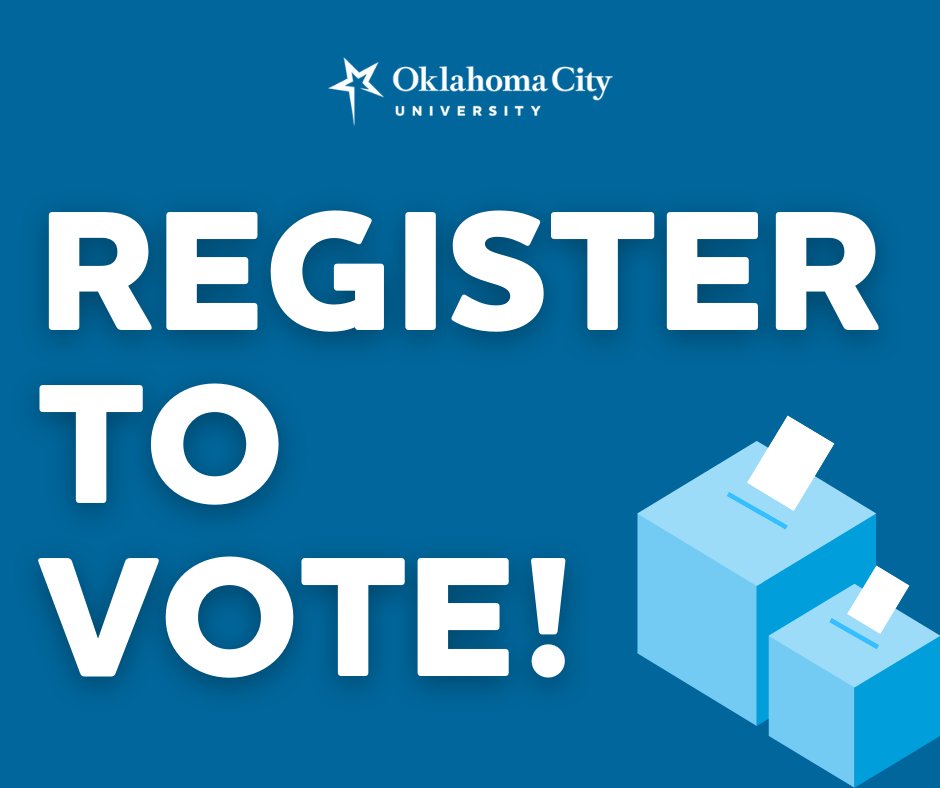 Don't forget! Make sure you register to vote by Oct. 14 if you plan to vote in the November election. Find more info here: okcu.link/3rM7UAp.
