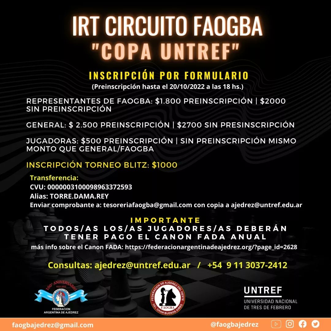 FAOGBA Ajedrez tweet media