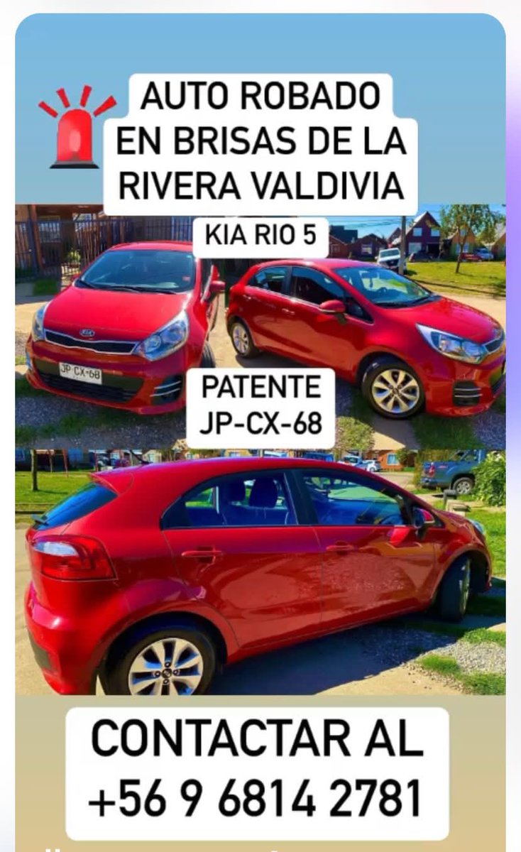 dmalverde's tweet photo. Auto robado en #Valdiviacl por favor difundir!! https://t.co/KeWWslSkgw