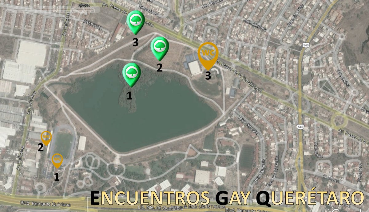 Parque Qro2000: si bien se sabe que al caer la noche se puede hacer #cruising en la zona verde 🥵🔥 o en un horario que no va gente, todo con discreción se goza, los baños a toda hora puedes encontrar... ¿ ya tuviste un faje aquí? 😏🔥🍆💦