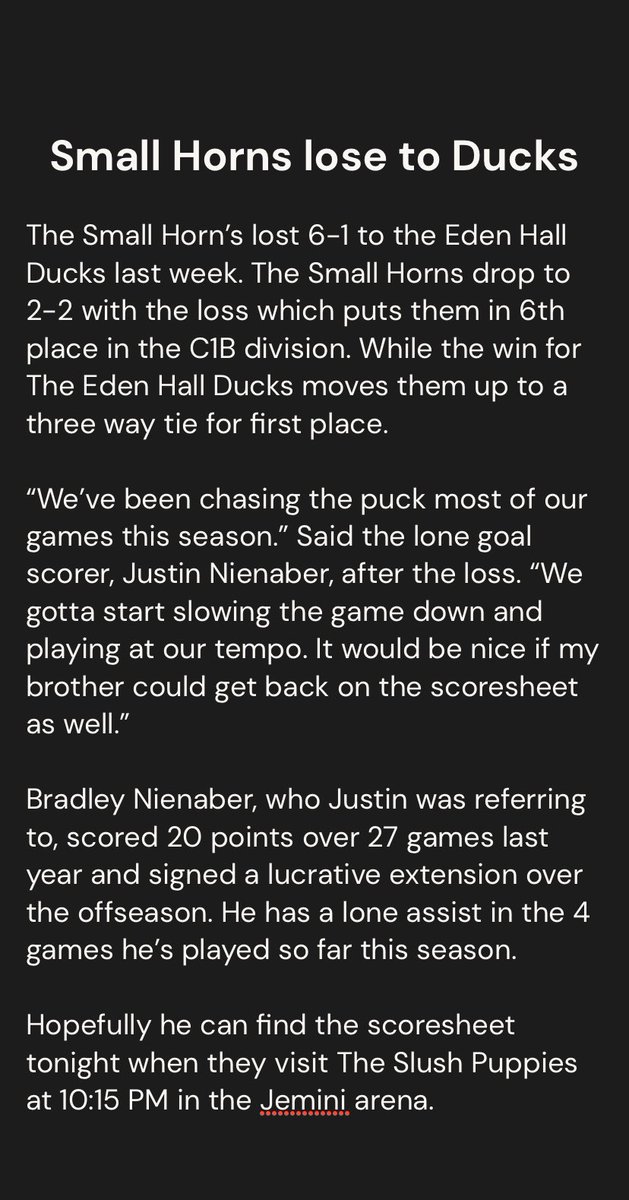 Last game’s recap⬇️!