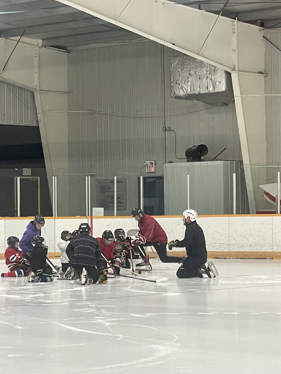 LazerHC's tweet photo. First day of Riel Hockey Development’s Learn to Play program! Special thanks to @WpgBruins captain Reeve Sukut for helping out! https://t.co/fba90YIE3H