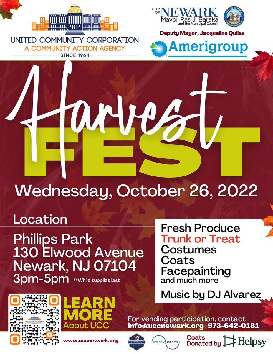Discernment74's tweet photo. Don’t miss our Harvest Fest on 10/26/22!!! Something for the entire family #newarkpride ⁦@NJGov⁩ ⁦@CityofNewarkNJ⁩  ⁦@News12NJ⁩ https://t.co/NqEFDB5L2L