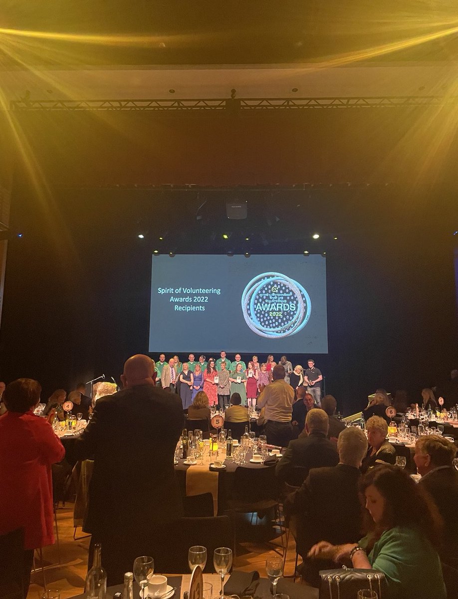 At <a href="/ANBorough/">Antrim & Newtownabbey Borough Council</a> Volunteering Awards in the Theatre in the Mill tonight.

Great to see local heroes recognised for the help they provide to those in need across the Borough 👏🏻

Special mention to JAM Store Foodbank who I’ll be working alongside very soon in #Randalstown

<a href="/uuponline/">Ulster Unionist Party</a>